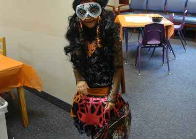 Picture of child dressed as Monster High character